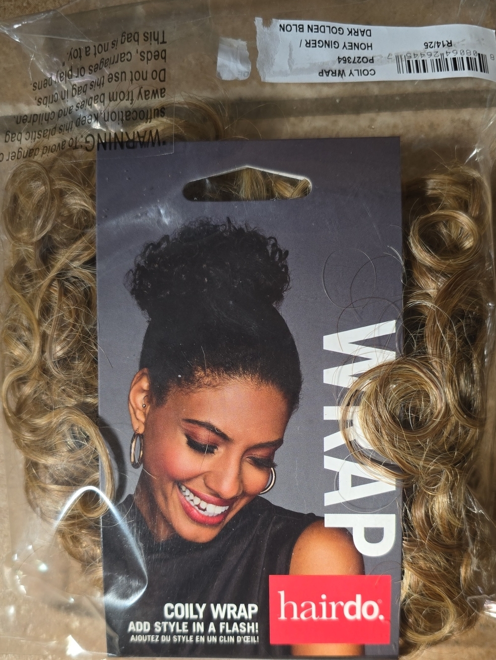 Coily Wrap Hairpiece - Honey Ginger/Dark Golden Blonde
